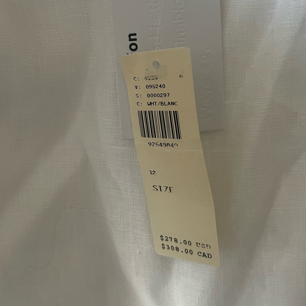 Reformation Davila Linen Midi Dress - White - NWT - Size 12 - Picture 5 of 8